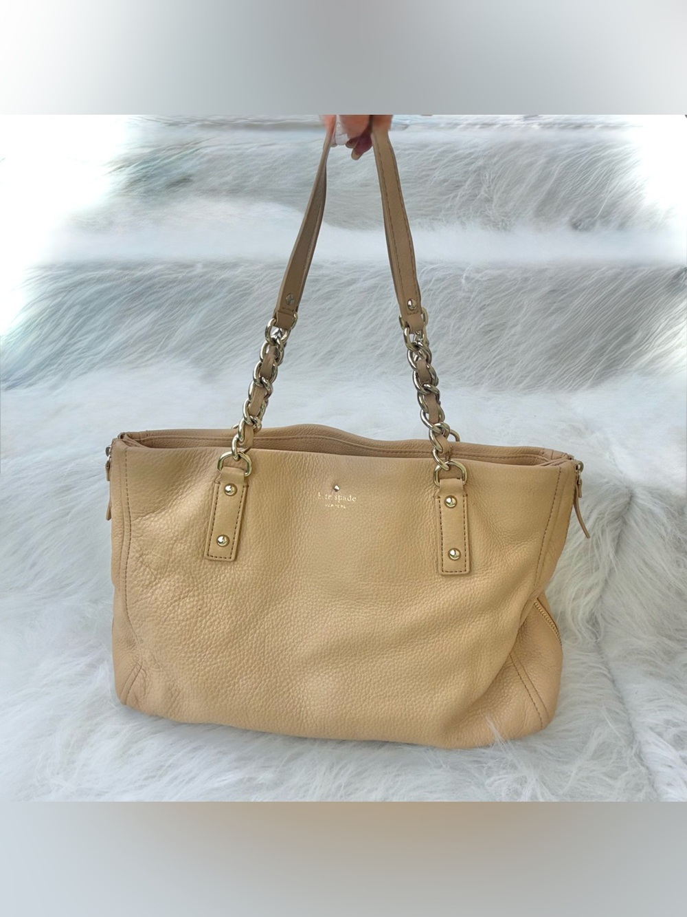 Kate Spade Cobble Hill Andee Shoulder Bag – Pebbled Leather Tan/Palomino